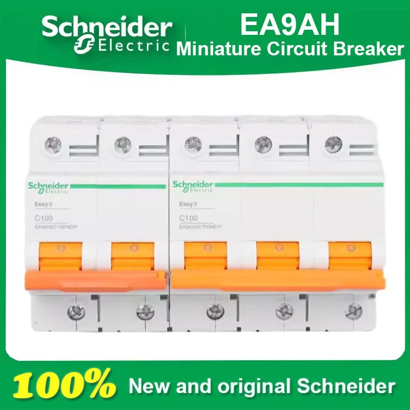 100% New and Original Schneider Electric EA9AH 2P 3P 4P C Type D Type 80A 100A 125A Small Circuit Breaker 10kA