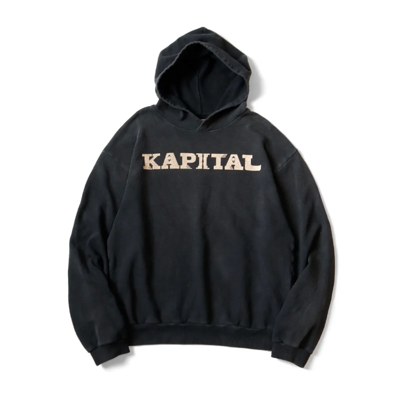 

KAPITAL Japanese casual pure cotton letter print old hooded sweater