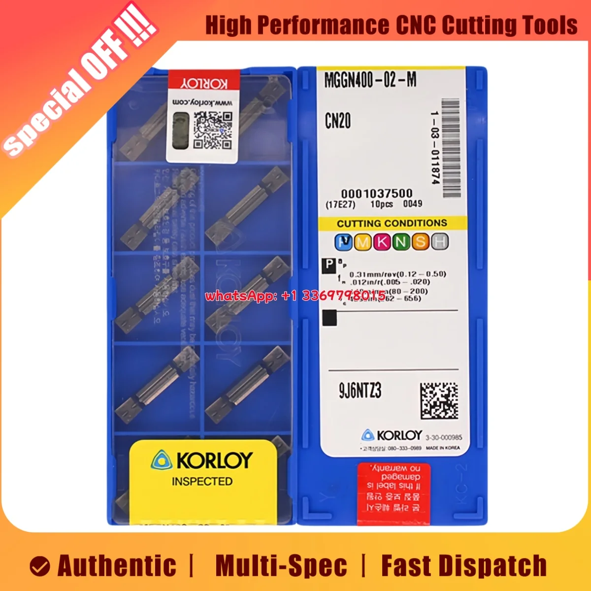 الأصلي غرامة طحن الأخدود شفرة MGGN MGGN300-02-M CN20 MGGN400-02-M CN20