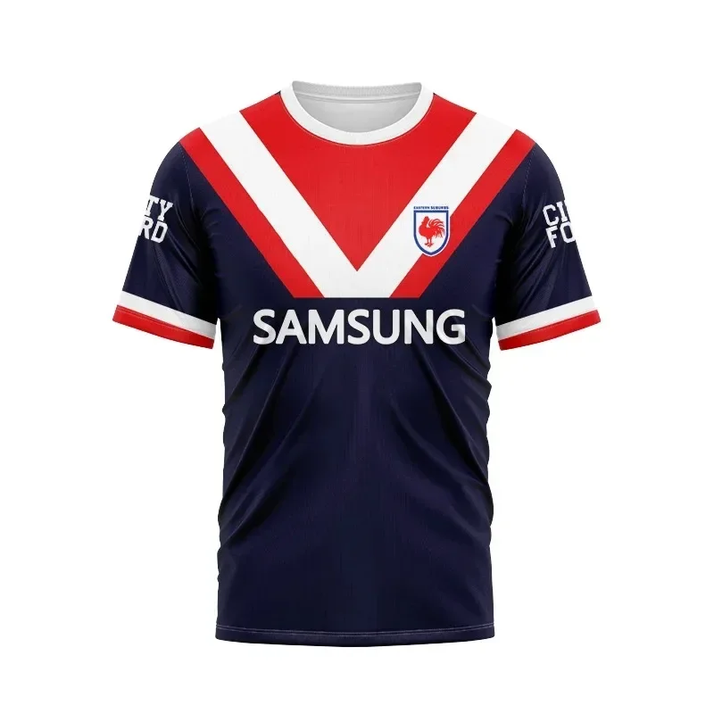 2024 Nrl Australian Rooster Legion Melbourne Legion Eel Rugby Men's T-Shirt Training Uniform Melbourne Summer 3D