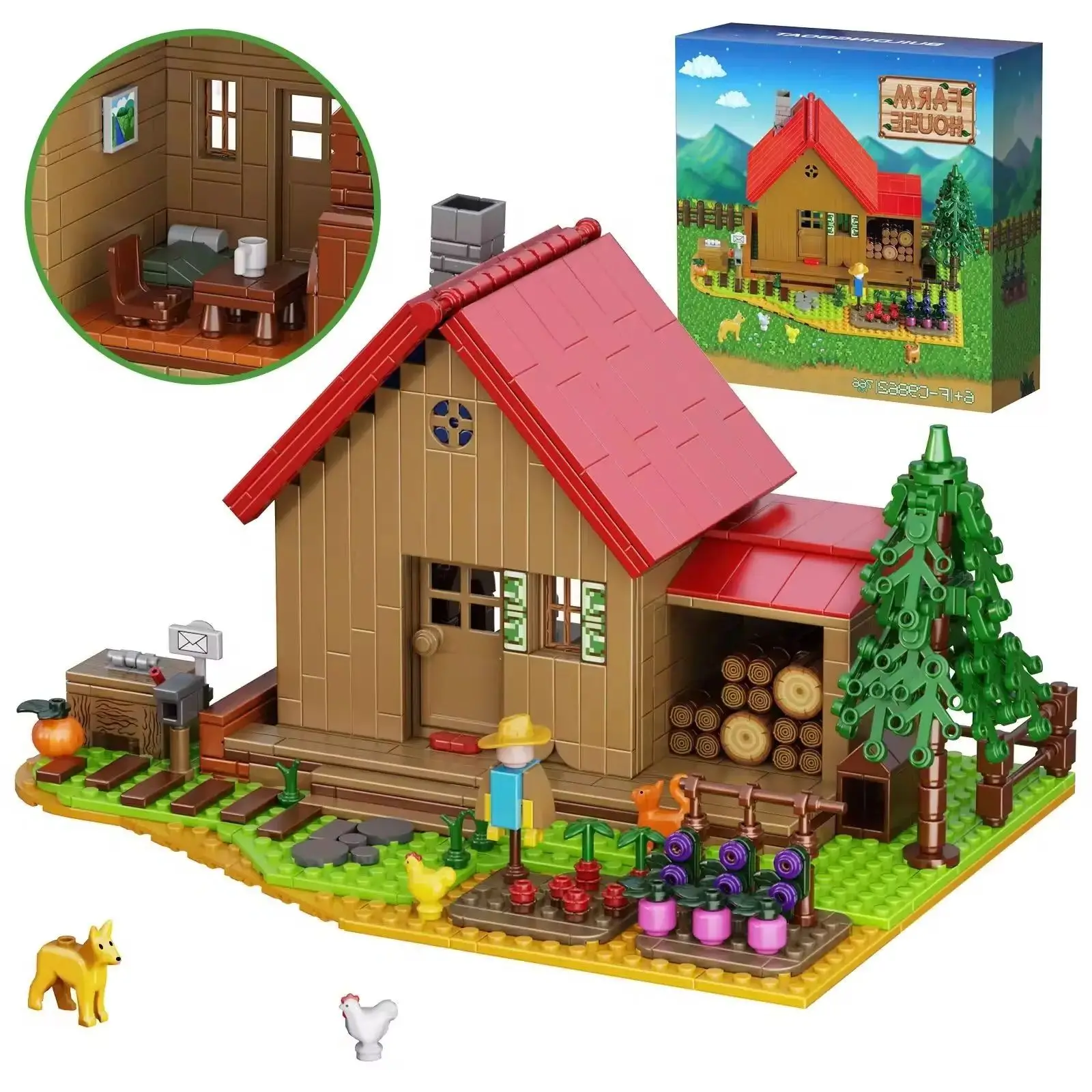 Stardew Valley House Model Kit Building Blocks Countryside Village Model Brick for Kits Creative MOC Blocks Toy for Kids Gifts