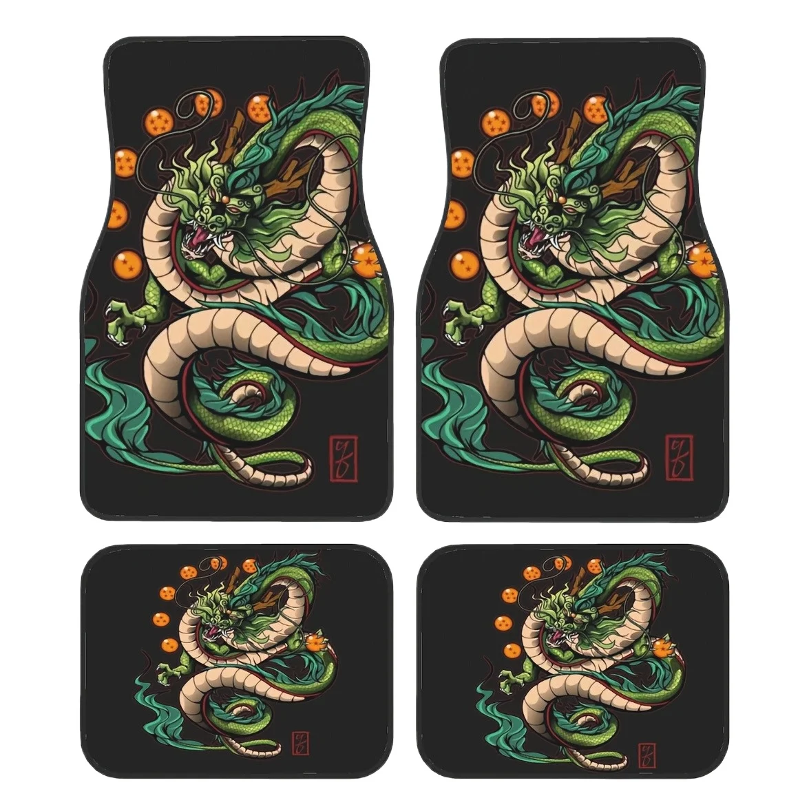 

4 шт. автомобильные коврики с дизайном Dragon King, нескользящие, водонепроницаемые, аксессуары для защиты салона — День святого Валентина, идеальный подарок для мужчин