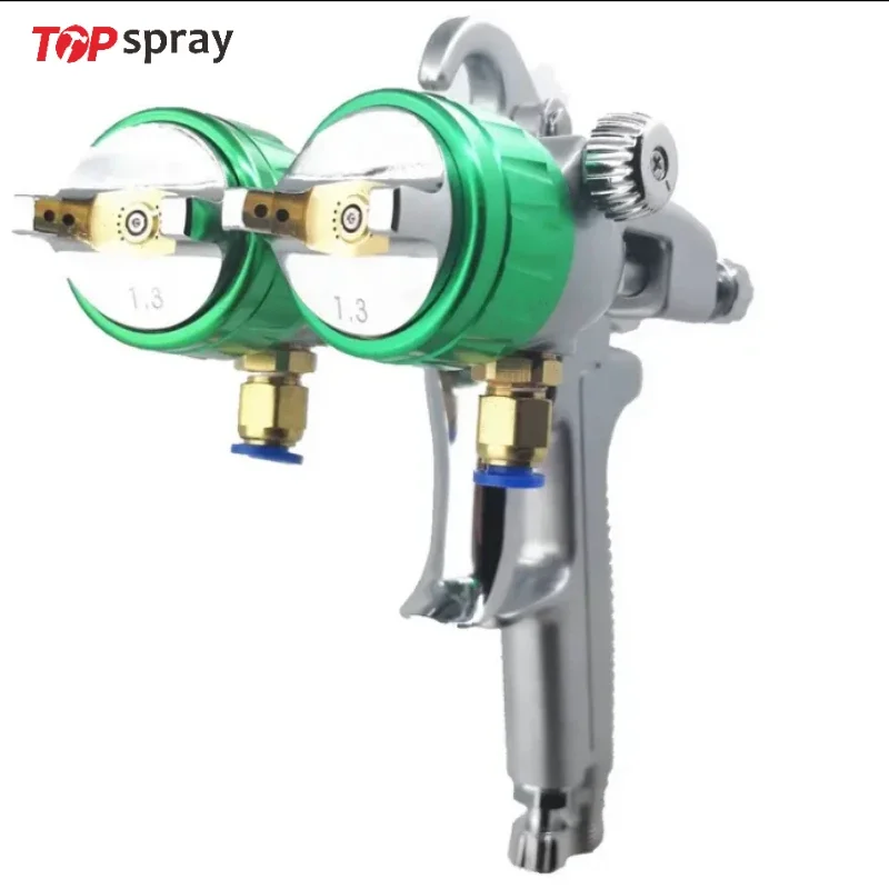 Topspray 1.3mm caliber double head spray gun Two-component spray gun with 1000 ml double head spray gun