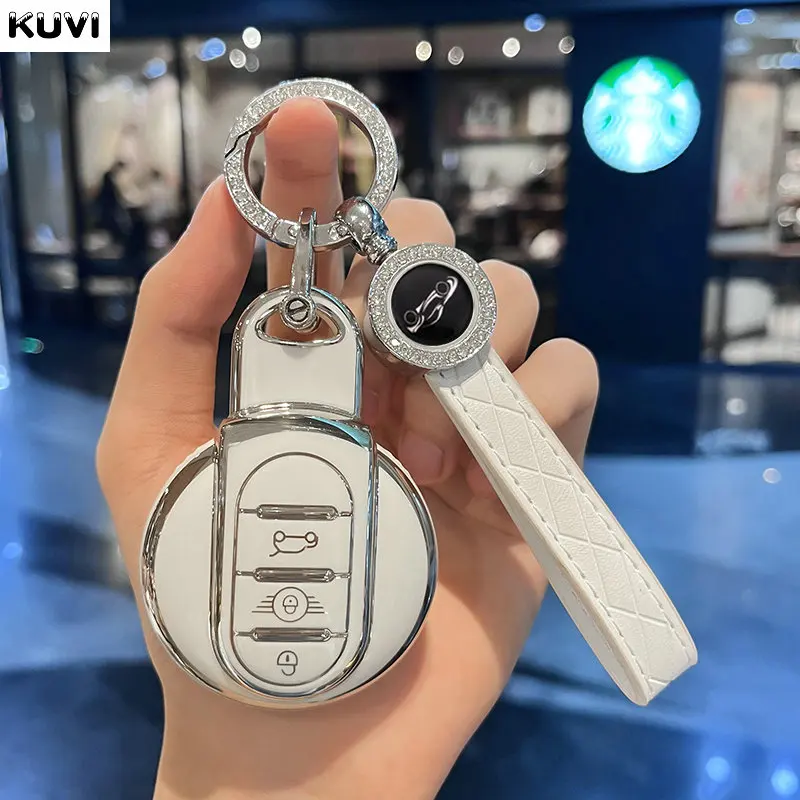 حافظة مفاتيح السيارة من البولي يوريثان شل غطاء المفاتيح لسيارات BMW MINI كوبر SONE JCW F54 F55 F56 F57 F60 كلوبمان كونتري مان حامي الملحقات