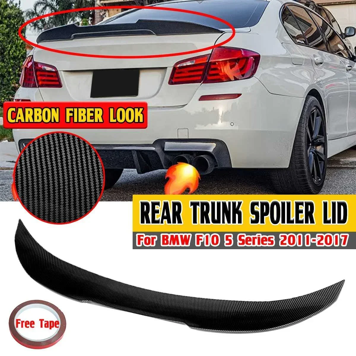 New Car Rear Trunk Spoiler Lip Boot Wing Rear Wing For BMW F10 5 Series 2011-2017 PSM Style Rear Trunk Wing Spoiler Lip Body Kit