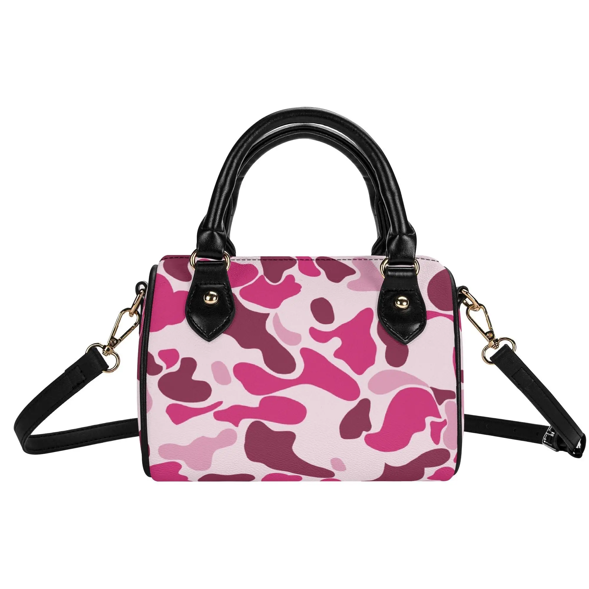 Red Camo Custom Boston Pillow Bag Ladies Waterproof Crossbody Cloud Camo Pu Leather Purse Womens Handbag Womens Handbag Bag