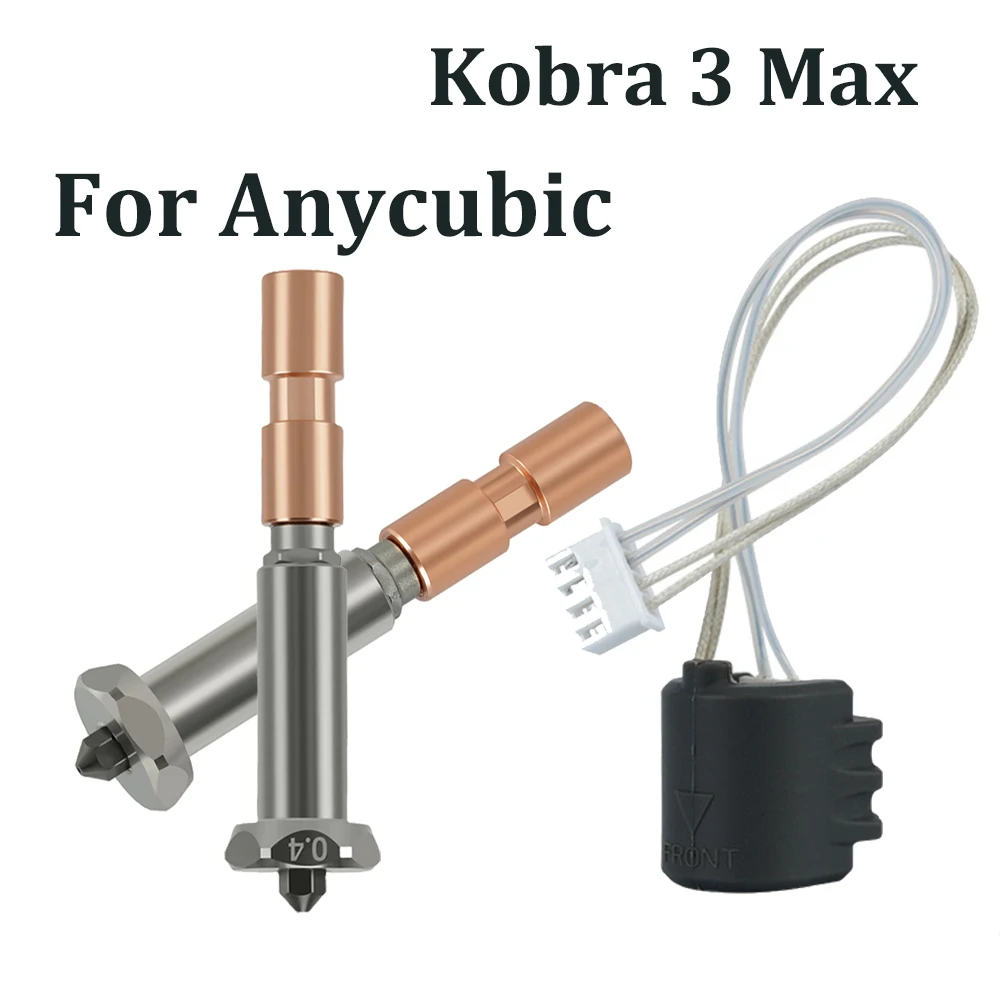 

Upgrade Nozzle For Anycubic Kobra 3 Max Hardened steel nozzle Replaceable nozzle for Anycubic Kobra 3 Max Combo 3D Printer Parts