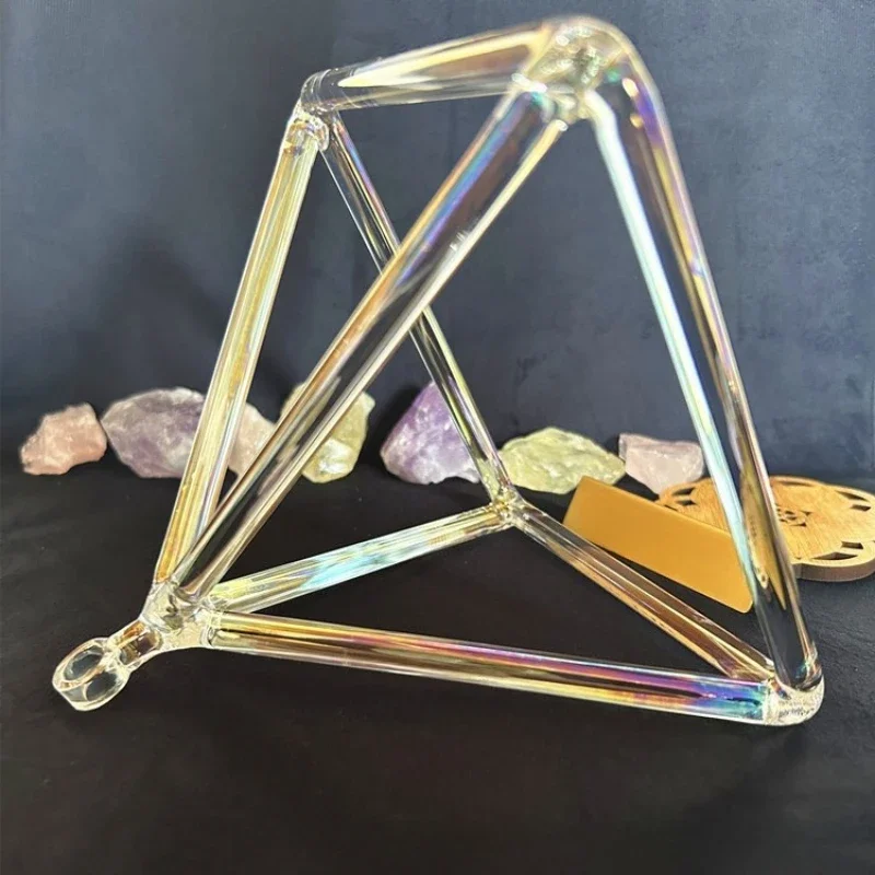 2026 hot Colorful Crystal Pyramids Singing Bowl  Sound Healing Pyramids Meditation Relaxation  Energy Percussion Instruments