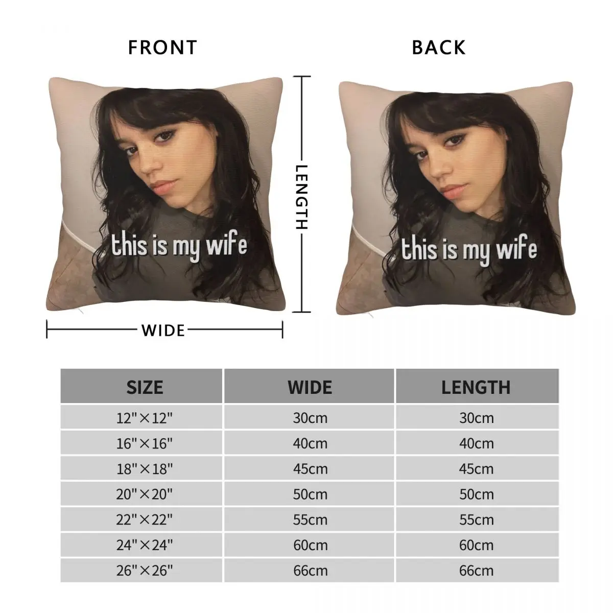 Jenna Ortega Wednesday A Pillow Case