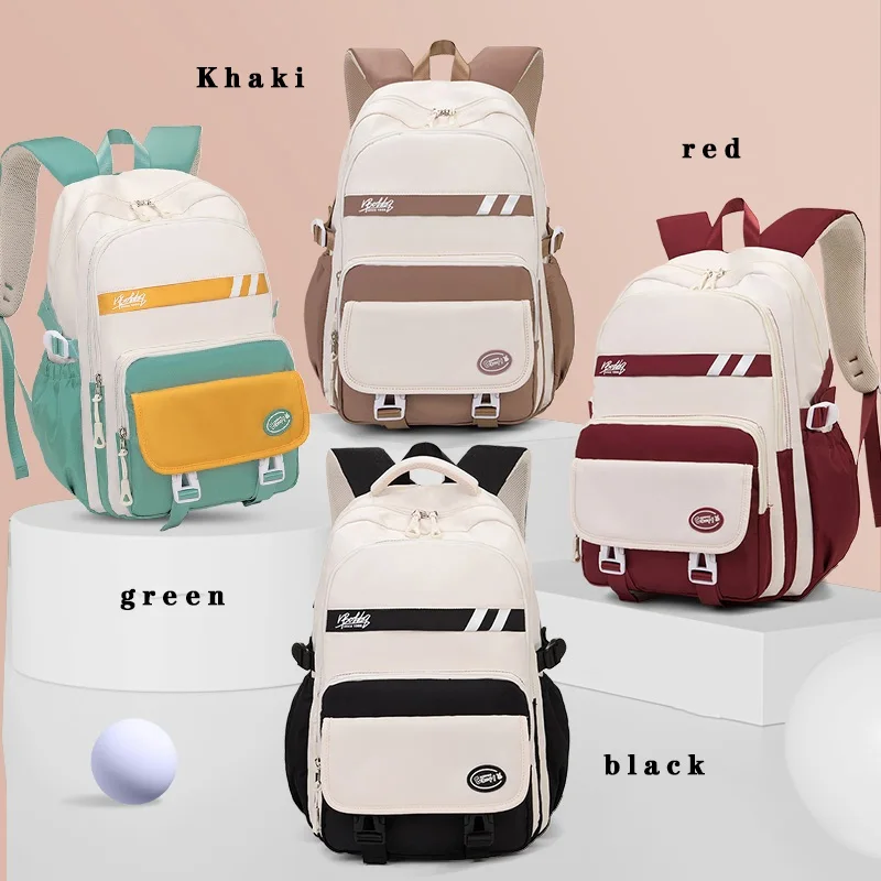 Fashionable new high school backpack college style schoolgirl schoolbag high school students large capacity schoolbag