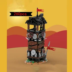 Consegna veloce MOC-154058 wolf torre di guardia piccola particella building block giocattolo modello architettonico medievale