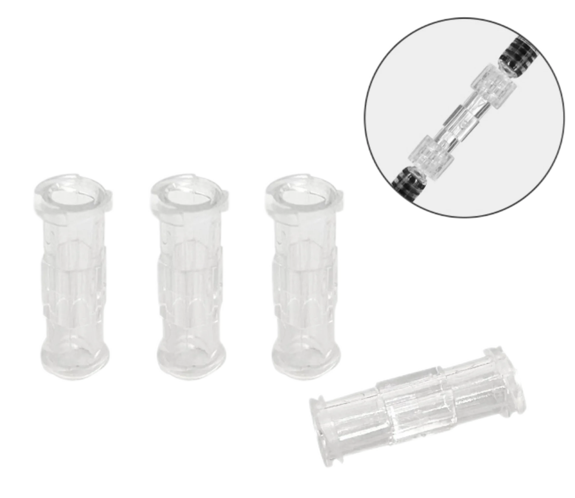 Double Male Luer Connecting Syringe Sterile Transparent For Pneumatic Parts Leak Proof Luer Connector