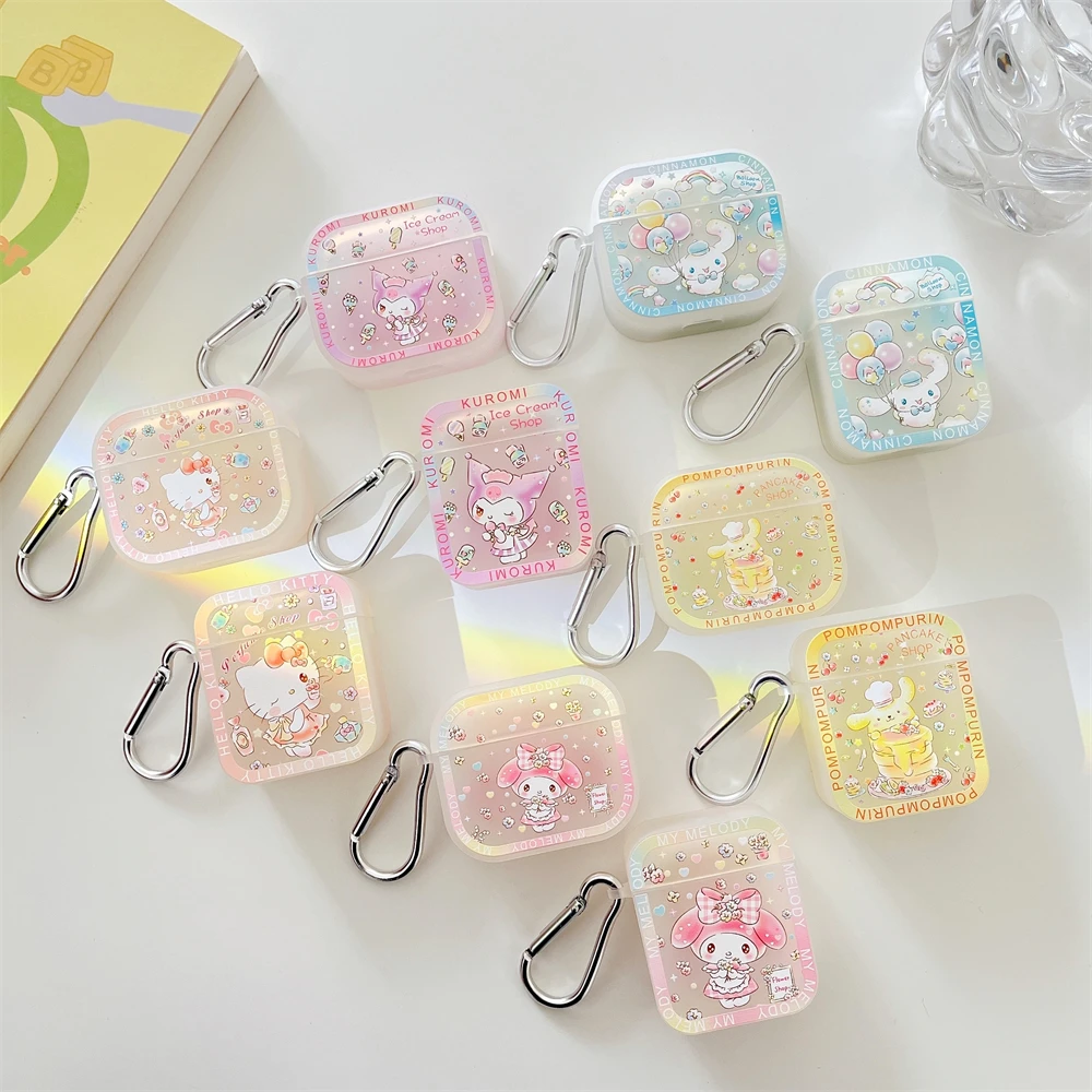 Sanrio Hello Kitty Kuromi My Melody Cinnamoroll custodia per auricolari per Apple AirPods Air Pods 1 2 3 Pro Cute Cover custodia per cuffie