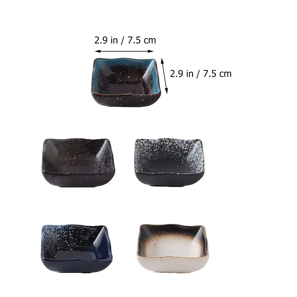 

5Pcs Sushi Plate Japanese Style Ceramic Tableware for Restaurants Food Shops Hotel Catering Easy Clean No Residual Odor Party