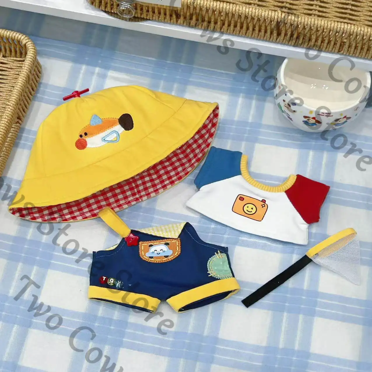 Série d'excursions en plein air de 20 cm : ensemble de vêtements de poupée en coton - Tenues super mignonnes pour poupées et jouets en peluche, costumes remplaçables