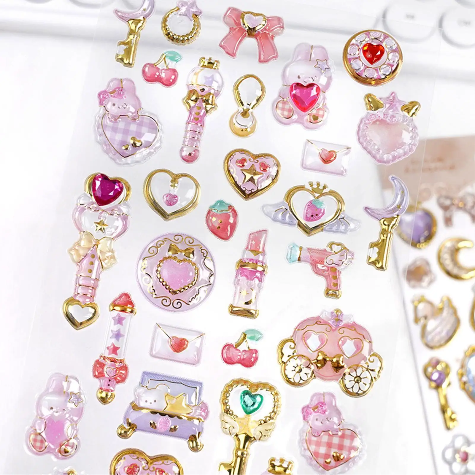 

3D Stickers Crystal Embossed Phone Case Decoration Decorative Stickers For Kids Girls Teens Adults Party Favors Phone Case