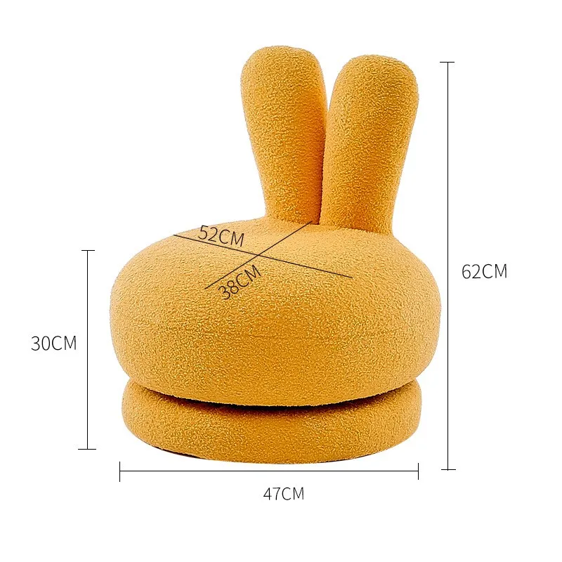 Lamb Plush Single Sofa Children\'s Rotatable Cartoon Cute Small Stool Leisure Seat Furniture Footrest Seat Puffs Dresser Chair