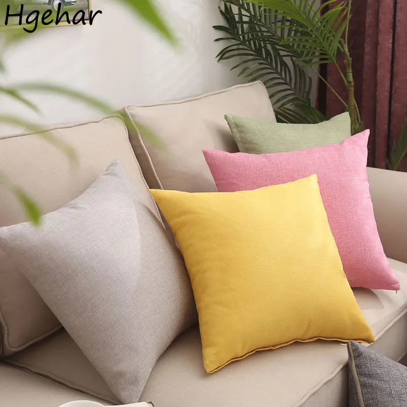 45*45cm/40*40cm/50*50cm/55*55cm Cushion Cover Decoration Sofa Living Room Car Nordic Pillowcase Kussenhoes Solid Color Thick Ins