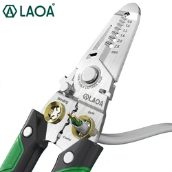 LAOA Stainless Steel Wire Stripper Cable Cutting Tool Terminal Crimping Pliers Professional Electrical Tools