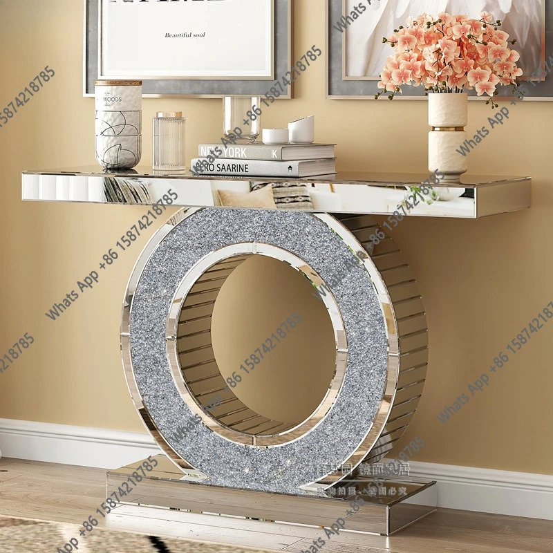 

European-style Entrance Table, Foyer Entrance Table, Modern Living Room Strip Case, Light Luxury Style End View Table Cabinet, M