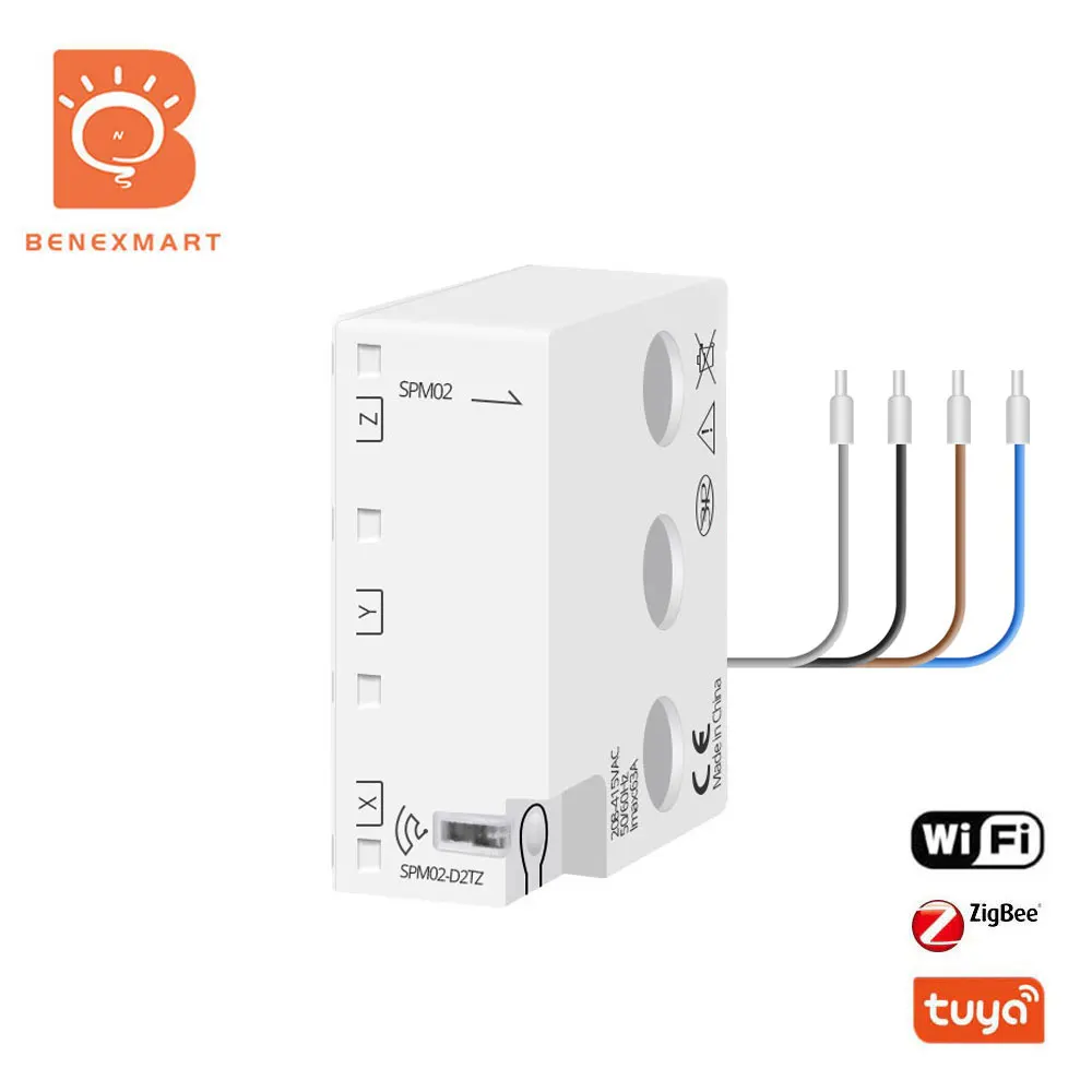 Zemismart Fases Fios Tuya Zigbee Wifi Monitor de Energia Sensor Medidor de Energia Inteligente Zigbee2mqtt Assistente Doméstico 208v 415v