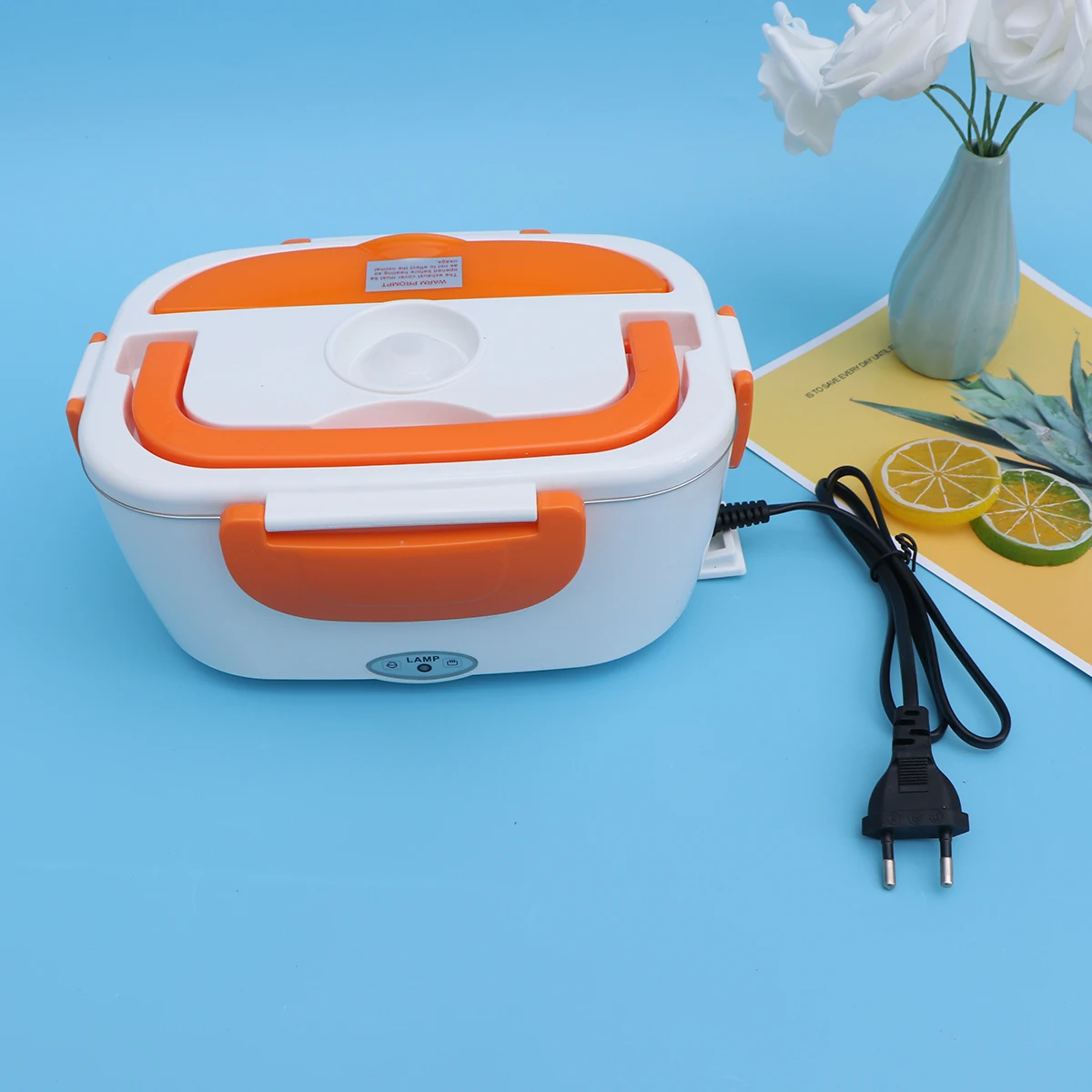 

1Pcs Modern Electric Lunch Box Food Warmer Portable Heating Container for Home School Office Use EU Plug Eco-Friendly Materials