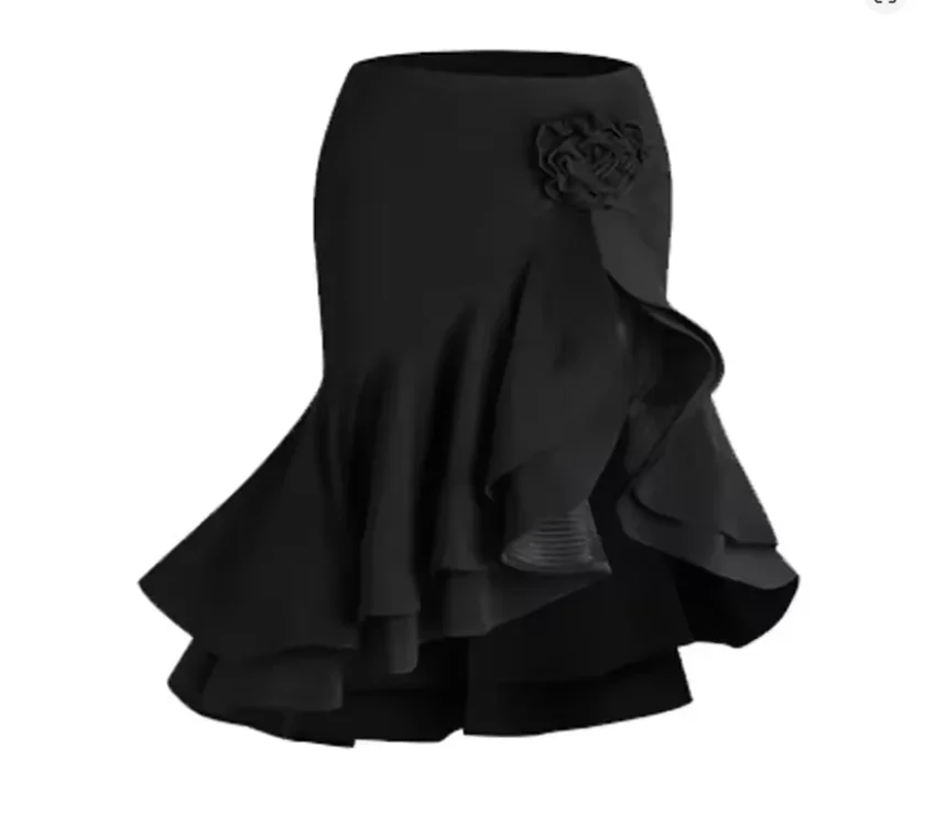 ชุดเต้นลาตินใหม่ปี 2025 สำหรับเด็กผู้หญิง ชุดบอดี้สูทสีดำเซ็กซี่เปิดหลัง ชุดฝึกซ้อมเต้นชาช่า รุมบ้า แทงโก้ กระโปรงเต้นสำหรับเด็ก