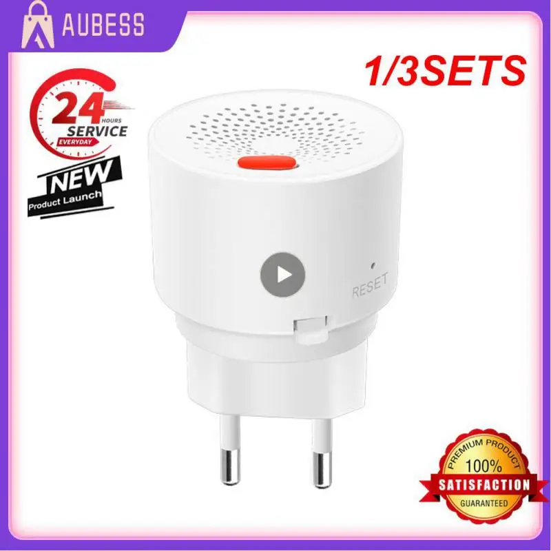 1/3SETS Gas Leak Detection Fire Safety Compatible With Tuya Smart Home Network 24/7 Home Protection Combustible Household