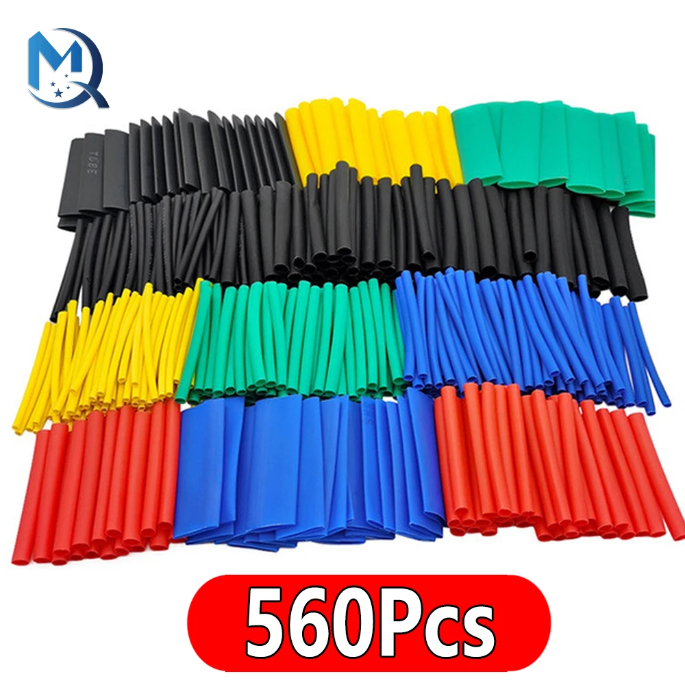 560pcs Heat Shrink Tube 328/400/530pcs Assorted Polyolefin Heat Shrink Tubing Tube Wire Cable Insulation Sleeves Wrap Wire Set