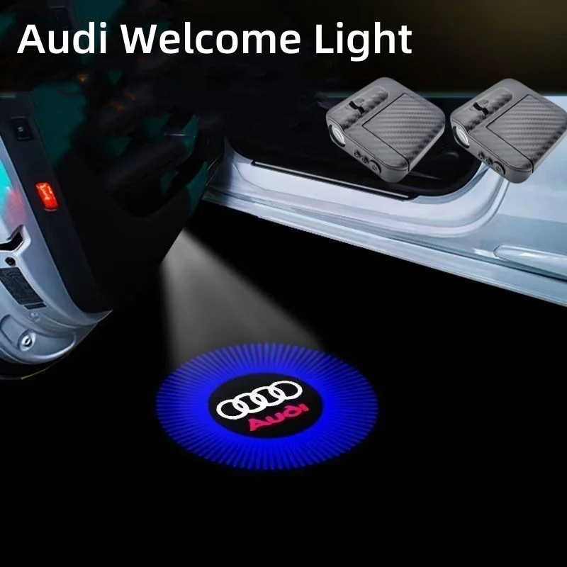 

2PCS Led Car Door Logo Welcome Light for Audi Sport Sline S3 S4 S5 S6 S7 RS R8 RS3 RS4 RS5 RS6 RS7 Quattro E-tron Accessories