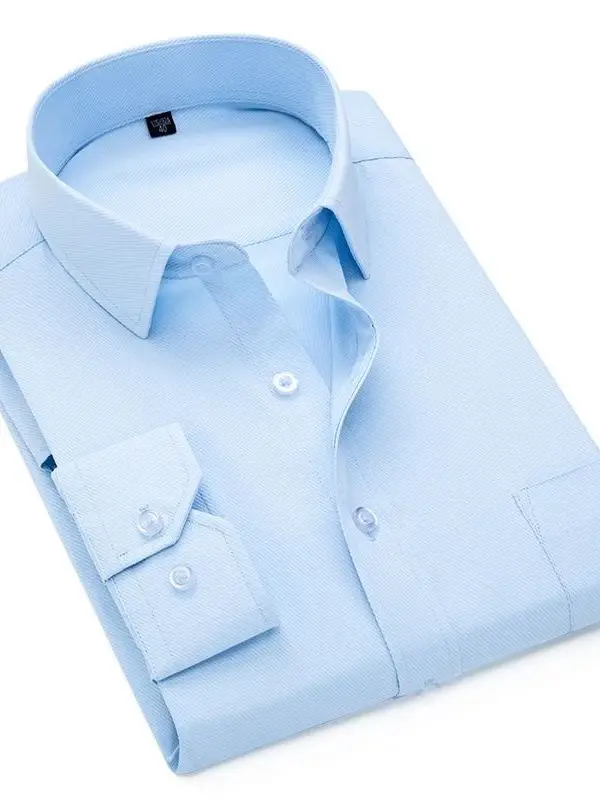 

plus Size Men's Formal Shirts Striped Long Sleeve Business Inner Wear Wide Fit Youthful Style Chinese Manufacturer