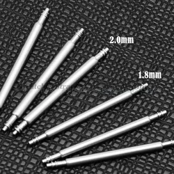 2.0mm Diameter Watchband Spring Bar Pin Watch Accessories Stainless Steel Spring Rod Link Pins 16/18/20/22/24mm Width Size 15pcs