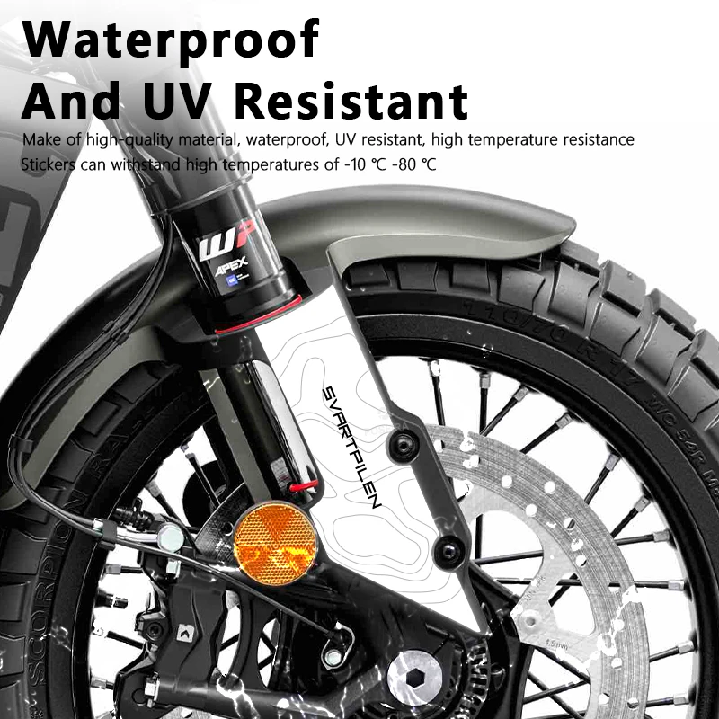 POSFIRA Motorcycle Front Fender Sticker 3D Epoxy Resin Decals for Husqvarna Svartpilen 401/125 2024-2026 Motorbike Accessories - view 4