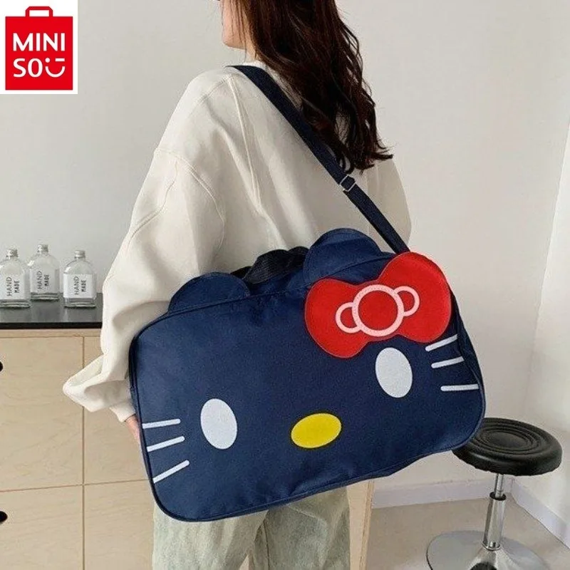 MINISO 2024 Fashion New Waterproof High Quality Oxford Spinning Handbag for Women, Large Capacity Travel Storage Luggage Bag