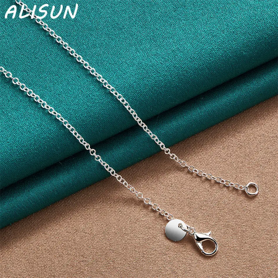 

ALISUN 925 Sterling Silver 45cm Zircons Hearts Necklace For Women Charm Trend Birthday Gifts Fashion Party Fine Jewelry