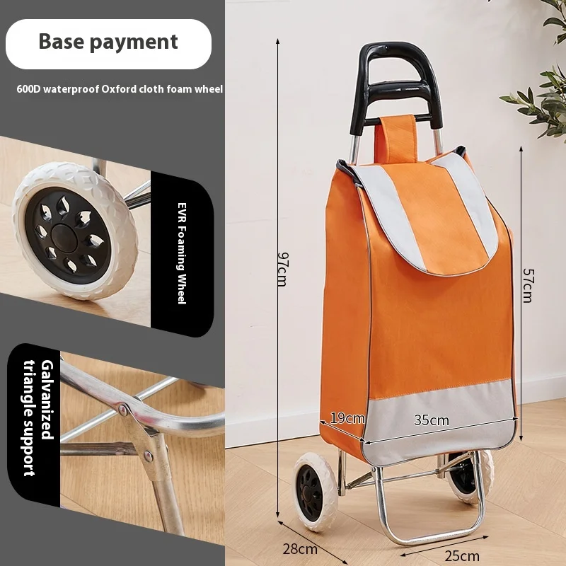 

Folding Handcart Portable Handcart with Adjustable Handle Truck for Climbing Stairs Shopping Luggage shopping cart for household