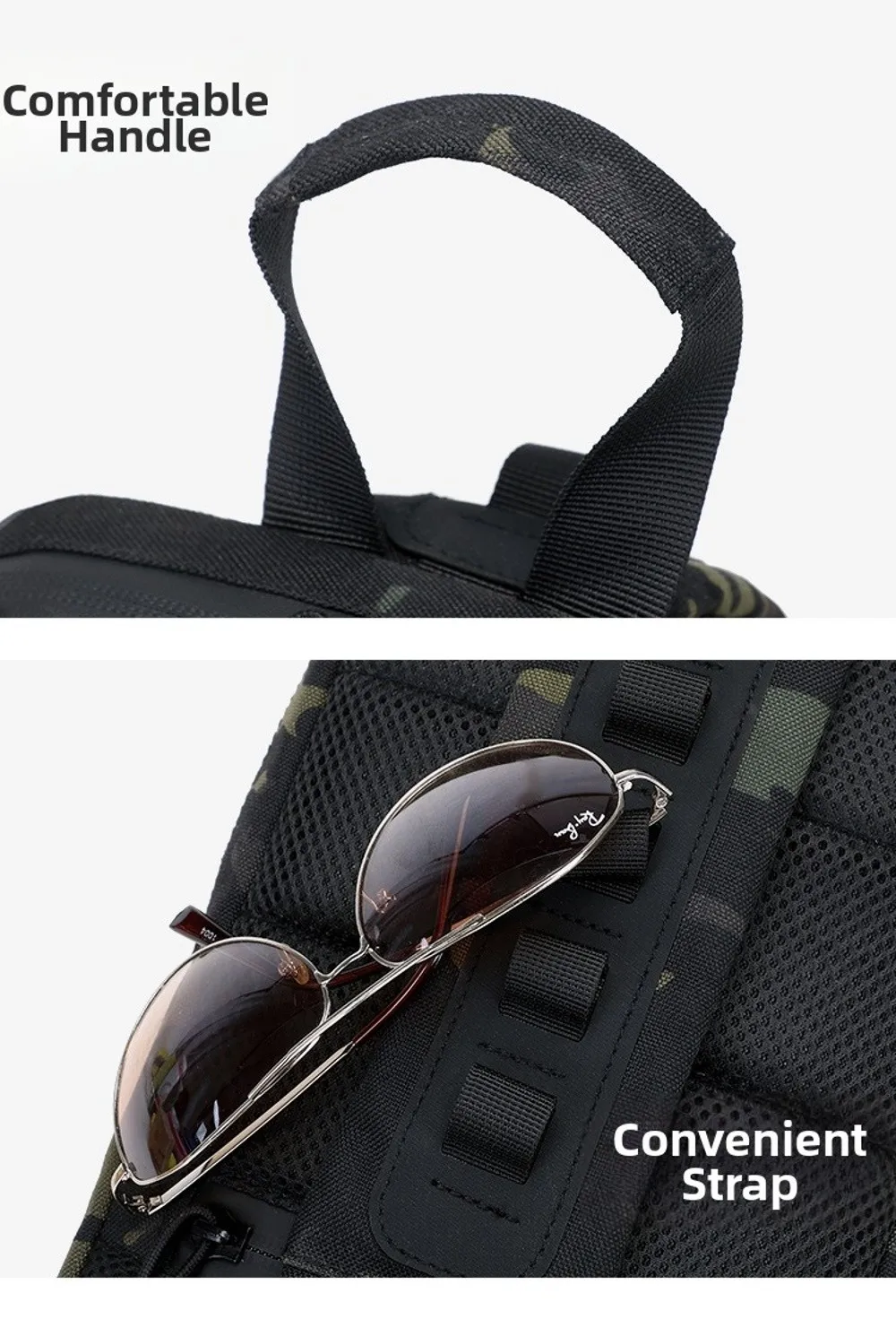 New Black Crossbody Chest Pack Durable Waterproof Sling Shoulder Backpack Large Capacity Crossbody Bag Hiking
