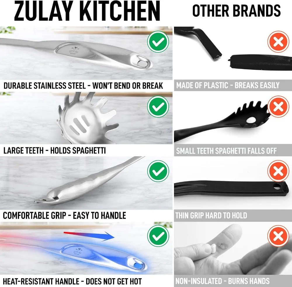 Stainless Steel Pasta Spoon - 12
