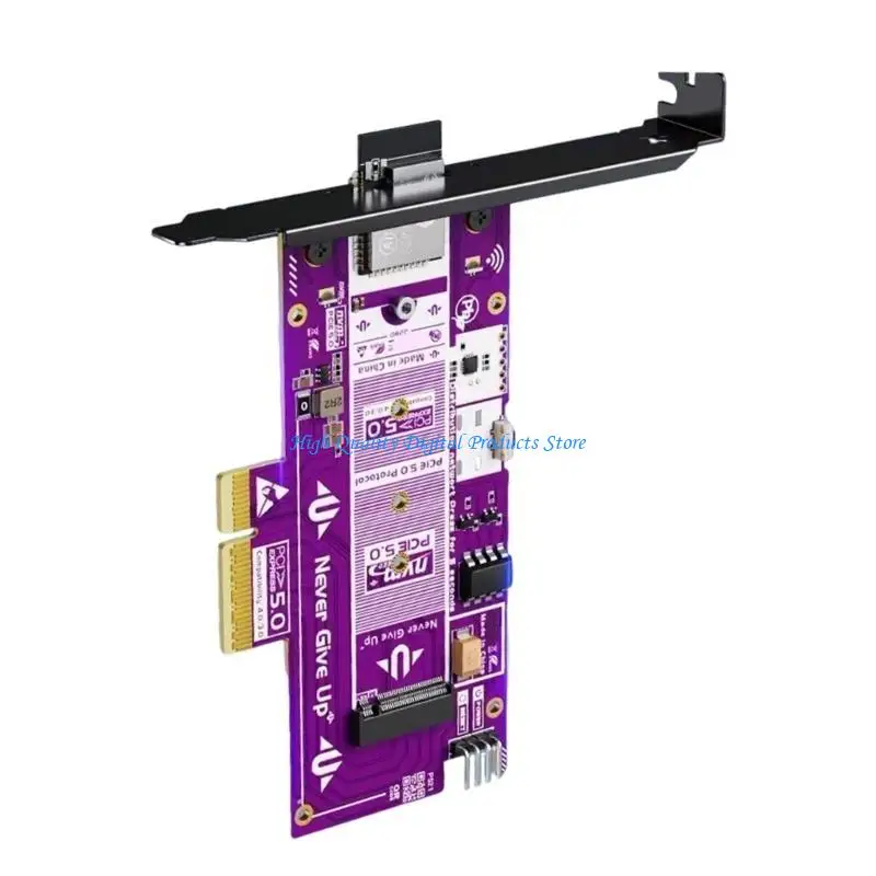 U2JE PCIe5.0 to M.2 NVMe Converter Card Easy Installation for Remote Power Control and Enhances Data Transfer Efficiency