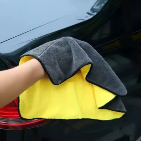 6/2pcs Microfiber Cleaning Towels Thickened Extra Soft High Water Absorption Plush Drying Car Washing Clothes Car Accessories