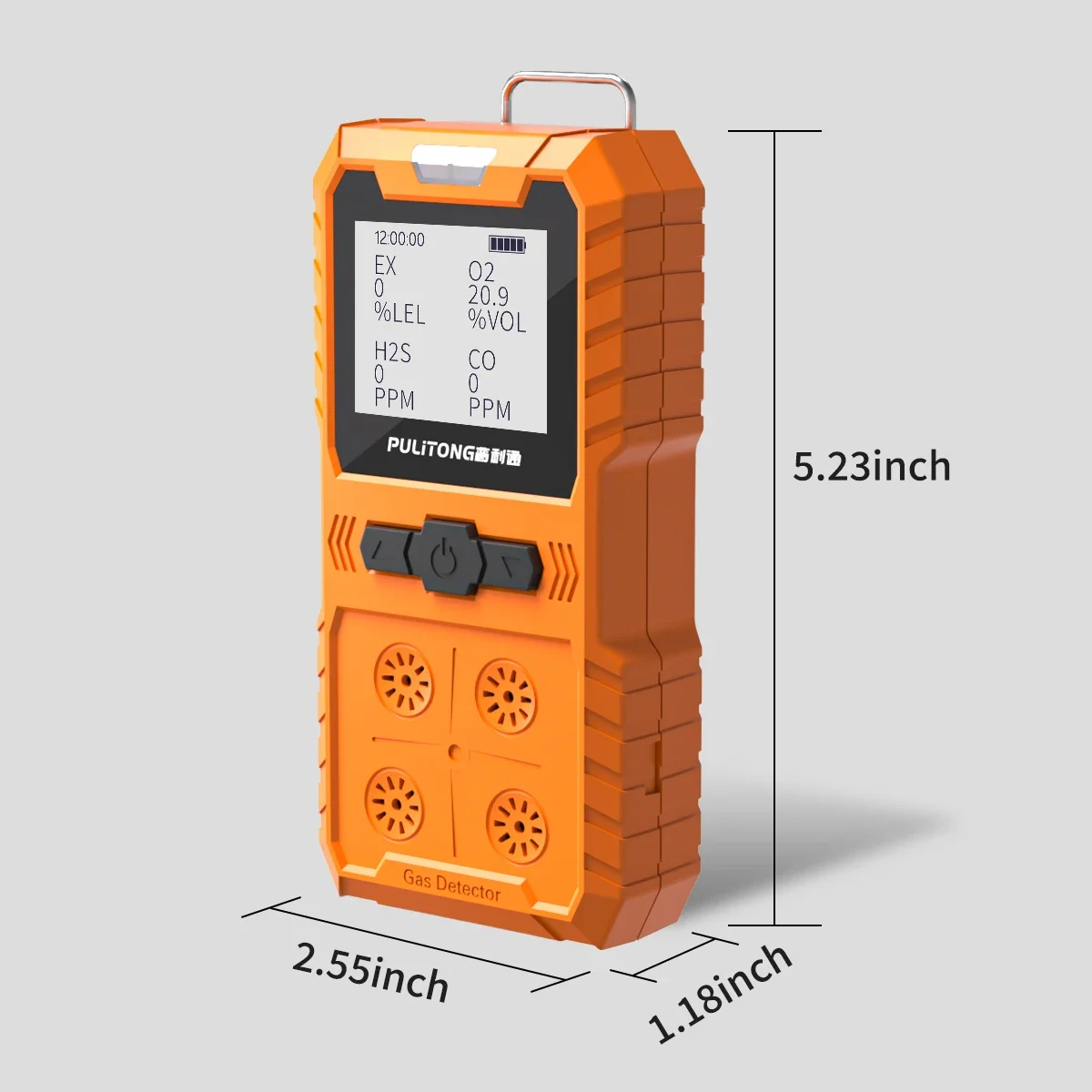 4 gas detectors, portable 4 gas monitor multi gas detector h2s, o2, co and ex rechargeable lcd display h2s monitor