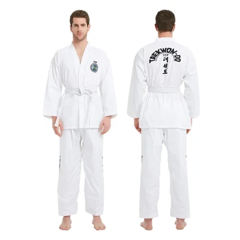 Profissional itf taekwondo uniforme taekwondo estudante doboks terno quimono artes marciais tkd roupas de manga longa fitness gi