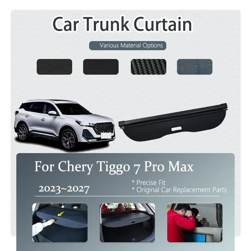 

Car Trunk Curtain For Chery Tiggo 7 Pro Max Ebro S700 Xcite X-7 2023 2024 2025 2026 2027 Retractable Cargo Cover Car Accessories