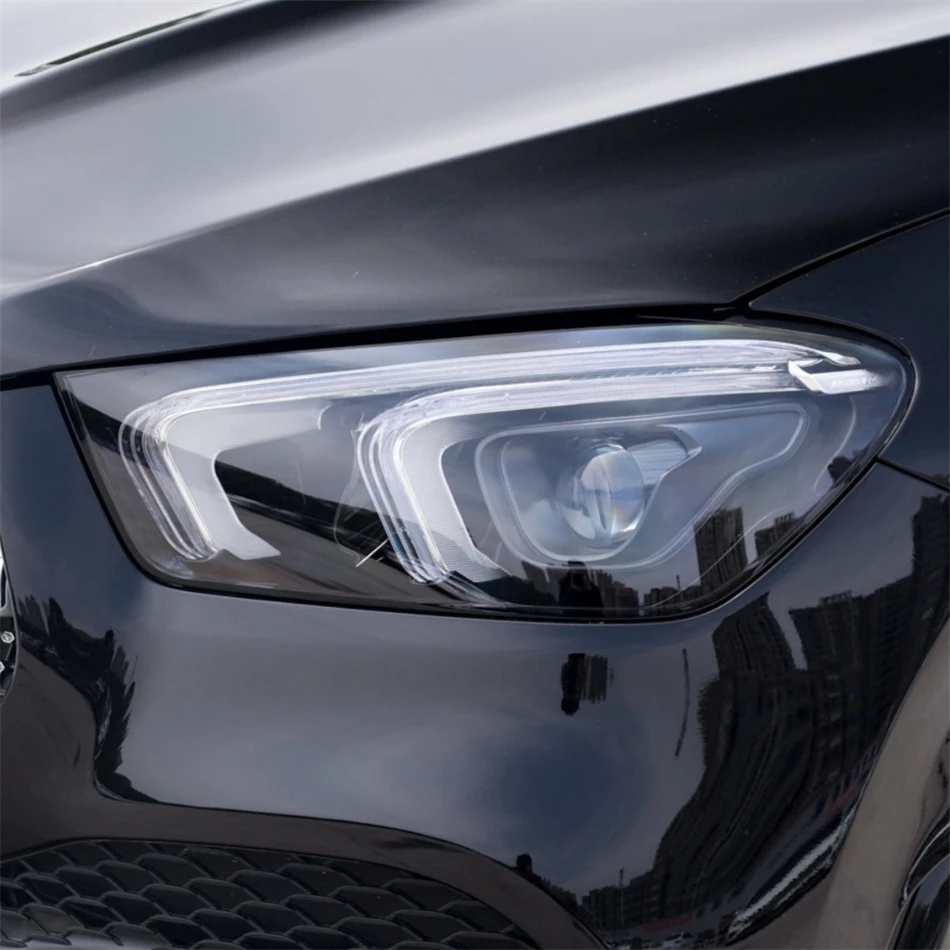 For Mercedes Benz GLE W176 2020 2021 2022 2023 Car Gadgets Shade Headlight Headlamp Car Front Headlight Lens Cover Lights Shell