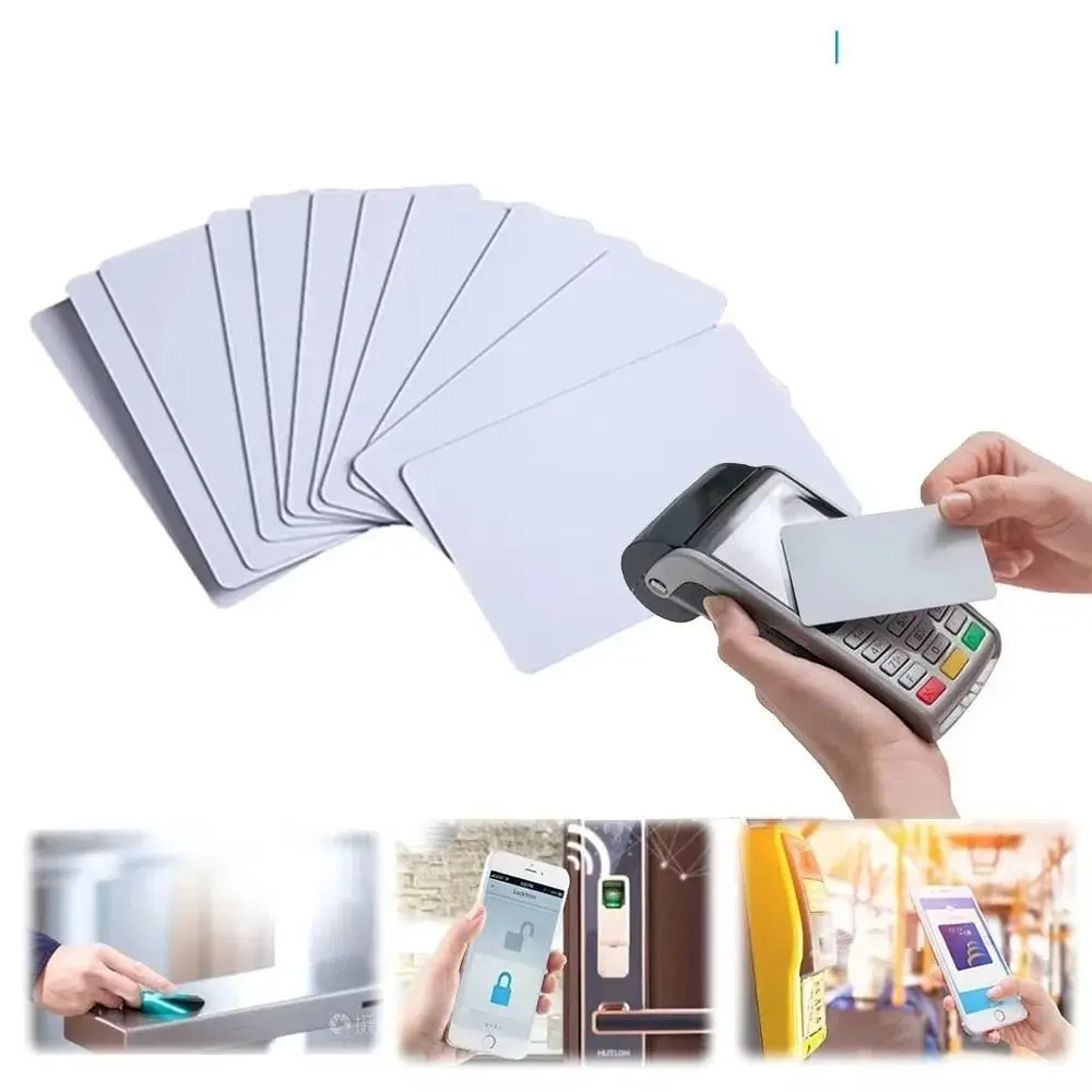 10pcs 13.56MHz 주파수 ICID 액세스 제어 카드 빈 1K S50 칩 출석 관리 카드 NFC 호환 PVC 클론 카드