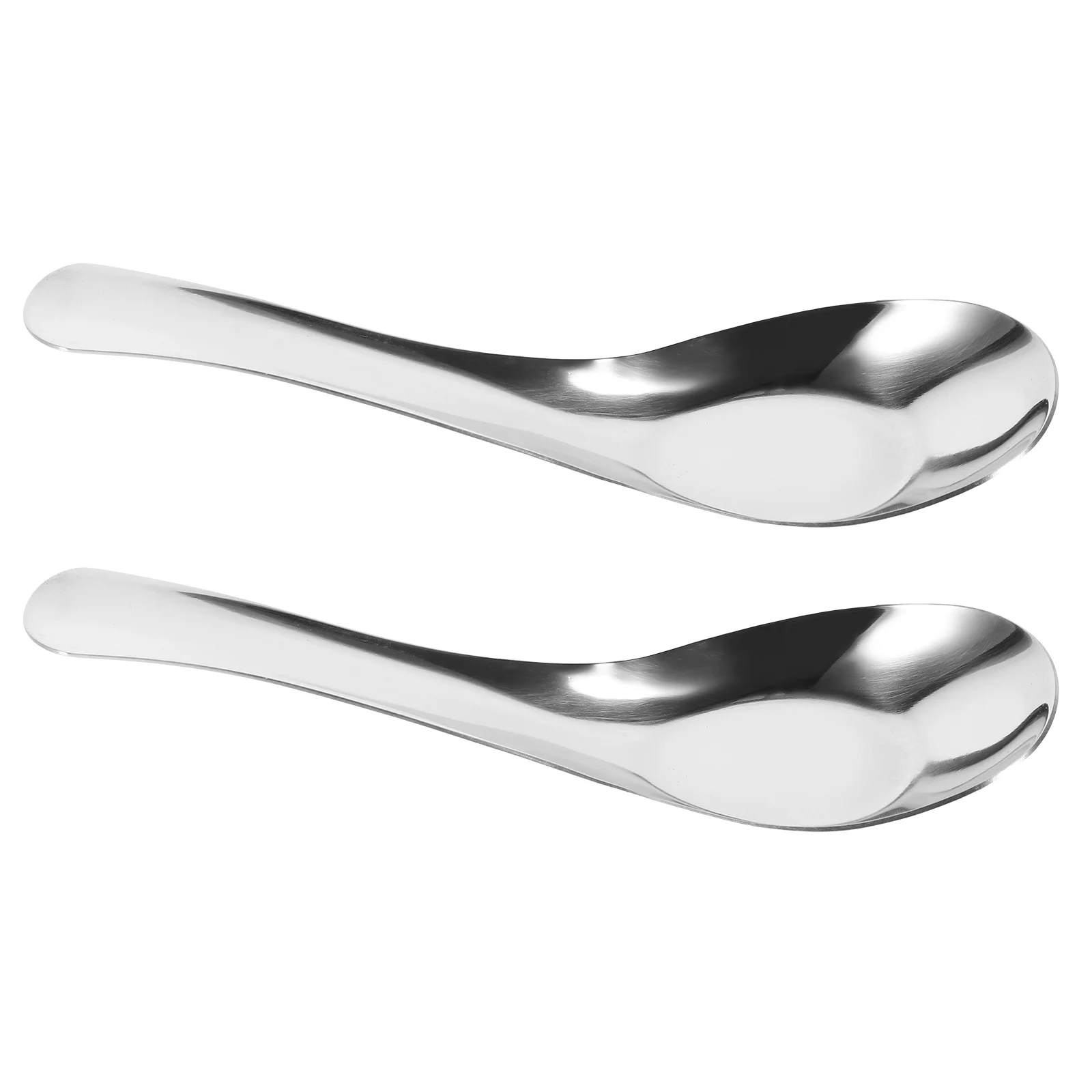 

2 Pcs Tablespoon Porridge Kitchen Tableware Dinnerware Stainless Steel Spoons Child Serving Utensils