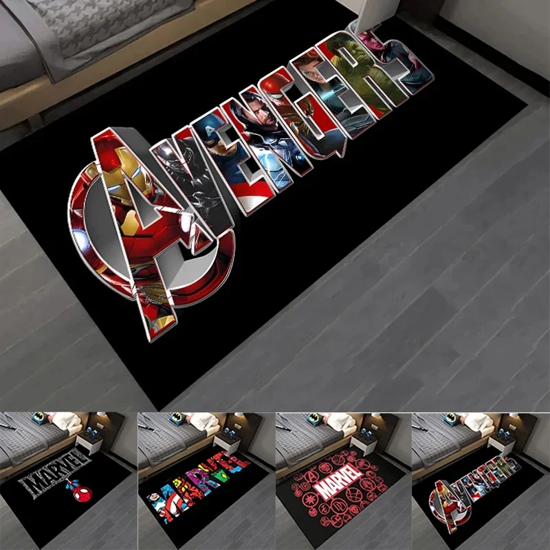 MINISO DISNEY Disney Avengers Marvel Carpet Yoga Living Room Decor Children's Crawling Doormat Area Rug Games Washroom Floor Mat