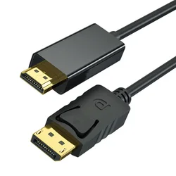 4K DisplayPort DP to HDMI-compatible Cable Adapter DisplayPort to HDMI HD Video Audio Cable Converter For PC TV Projector Laptop