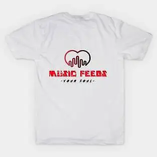 Music 'Feeds' Your Soul  Unisex summer T-shirt Cotton fashion couple clothes