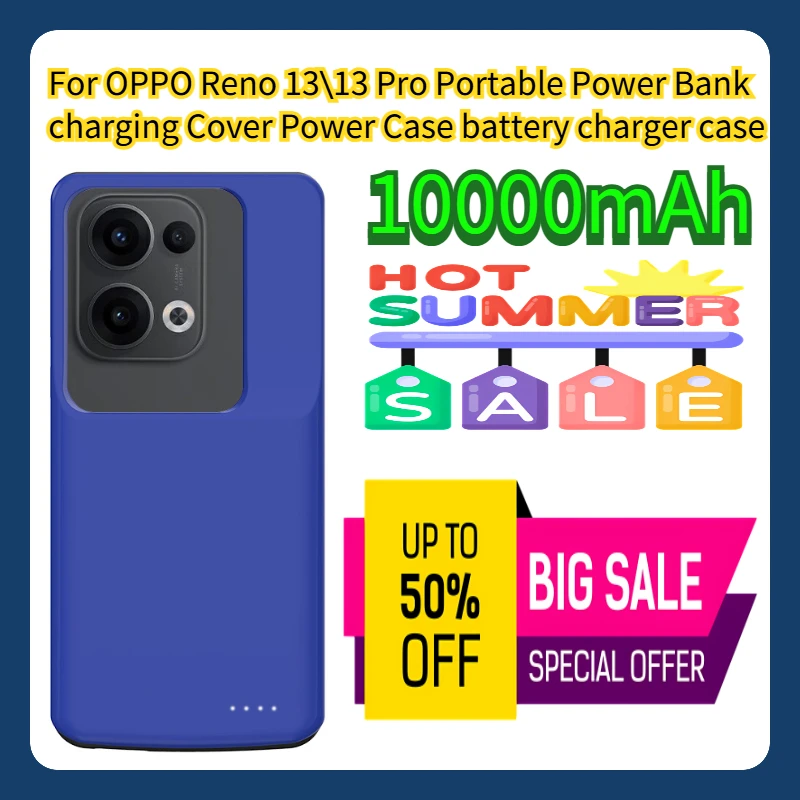 

For OPPO Reno 13\13 Pro Portable Power Bank charging Cover Power Case battery charger case 10000mAh
